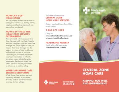 Central Zone Home Care Brochure