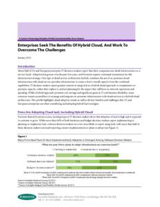 Forrester Market Research on Hybrid Cloud Technology
