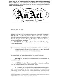 NOTE: This bill has been prepared for the signature of the appropriate legislative officers and the Governor. To determine whether the Governor has signed the bill or taken other action on it, please consult the legislat