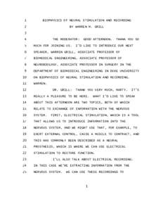 1  BIOPHYSICS OF NEURAL STIMULATION AND RECORDING 2