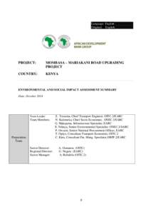 Geography of Kenya / Mariakani / A109 road / Tudor Creek / Changamwe / Makupa Causeway / Mazeras / N11 road / Provinces of Kenya / Mombasa / Geography of Africa