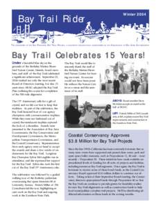 Bay Trail Rider THE NEWSLETTER OF THE  SAN FRANCISCO BAY TRAIL PROJECT,