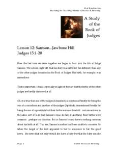 Microsoft Word - Lesson 12  Judges_Samson_Jawbone Hill.doc