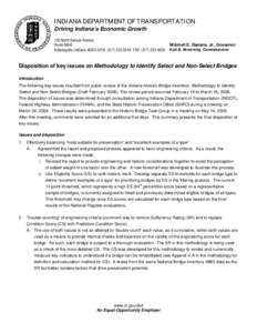 INDIANA DEPARTMENT OF TRANSPORTATION Driving Indiana’s Economic Growth 100 North Senate Avenue Room N642 Indianapolis, Indiana[removed][removed]FAX: ([removed]