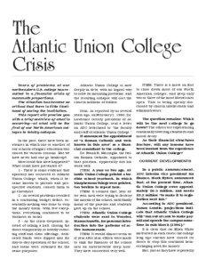 The Atlantic Union College Crisis