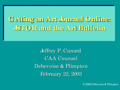 Getting Getting an an Art Art Journal Journal Online: Online: