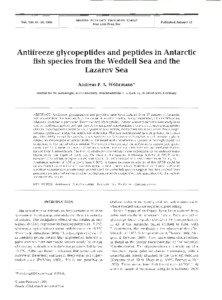 Cryobiology / Nototheniidae / Antarctic region / Antifreeze protein / Proteins / Antarctic silverfish / Notothenioidei / Antifreeze / Antarctic cod / Chemistry / Physical geography / Phase transitions