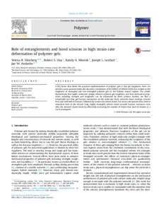 Polymer chemistry / Polymers / Polymer physics / Fracture mechanics / Materials science / Polymer / Reptation / Cross-link / Gel / Fracture toughness / Solid / Polyacrylamide gel electrophoresis