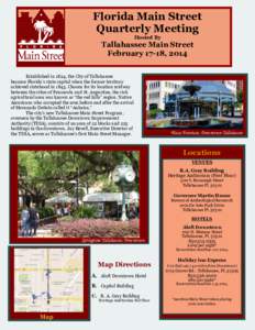 Florida Main Street Quarterly Meeting Hosted By Tallahassee Main Street February 17-18, 2014