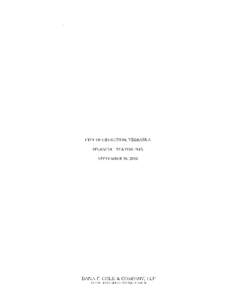 CITY OF CREIGHTON, NEBRASKA FINANCIAL STATEMENTS SEPTEMBER 30,2010 DANA F. COLE & COMPANY, LLP CERTIFIED PUBLIC ACCOUNTANTS