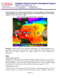 Microsoft Word - CDEMA SitRep 2 Tropical Storms Harvey  Irene _3_.doc