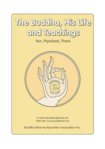 The Buddha, His Life and Teachings Ven. Piyadassi, Thera BO