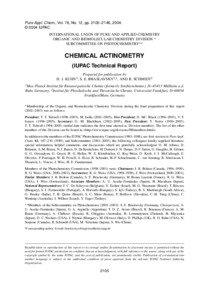 Pure Appl. Chem., Vol. 76, No. 12, pp. 2105–2146, 2004. © 2004 IUPAC INTERNATIONAL UNION OF PURE AND APPLIED CHEMISTRY