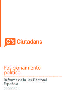 Posicionamiento político Reforma de la Ley Electoral Española[removed]
