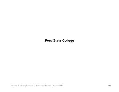 Peru State College / Nebraska / American Association of State Colleges and Universities / Nebraska State College System / North Central Association of Colleges and Schools