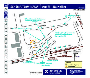 SCHÉMA TERMINÁLU  Anděl - Na Knížecí 501 smr SídlitLhotka Výstupní - ostatní 6