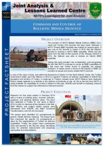 COMMAND AND CONTROL OF BALLISTIC MISSILE DEFENCE Report Published on 13 October 2014 PROJECT FACTSHEET