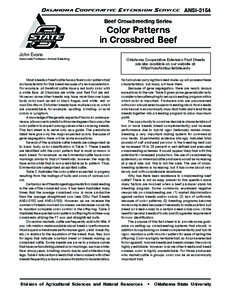 Oklahoma Cooperative Extension Service  ANSI-3154 Beef Crossbreeding Series