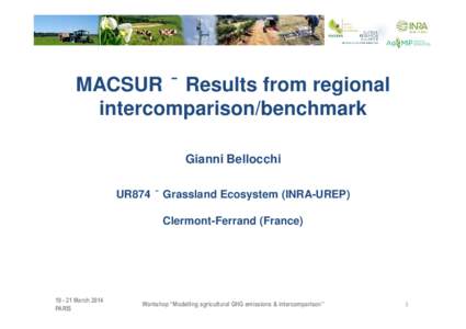 MACSUR – Results from regional intercomparison/benchmark Gianni Bellocchi UR874 – Grassland Ecosystem (INRA-UREP) Clermont-Ferrand (France)