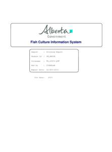 Fish Culture Information System Report : Stocking Report  Module Id