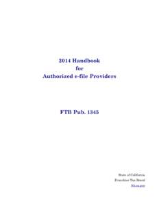 2014 Handbook for Authorized e-file Providers