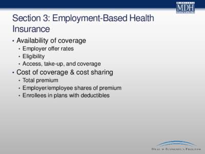 Section 3: Employment Based Health Insurance