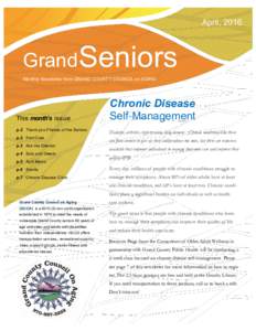 April, 2016  Grand Seniors Monthly Newsletter from GRAND COUNTY COUNCIL on AGING  This month’s issue