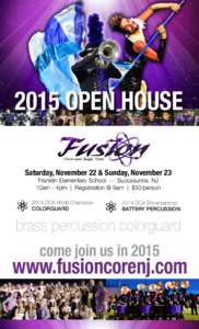 2015 OPEN HOUSE Saturday, November 22 & Sunday, November 23 Franklin Elementary School -- Succasunna, NJ 10am - 4pm | Registration @ 9am | $50/personDCA World Champion