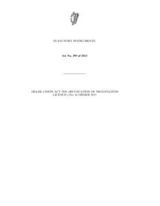 STATUTORY INSTRUMENTS.  S.I. No. 299 of 2013 ————————