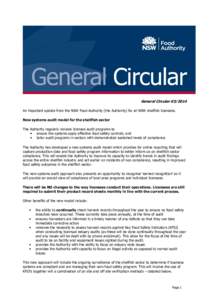 General circular[removed] | New systems audit model for the shellfish sector