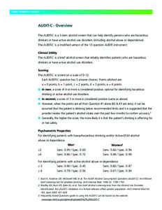 Alcohol Use Disorders Identification Test / Alcoholism / Alcoholic beverage / Alcohol dependence / Paddington Alcohol Test / Alcohol abuse / Alcohol / Household chemicals