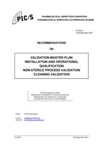 Microsoft Word - PI[removed]Recommendation on Validation Master Plan.doc