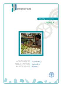 RURAL INFRASTRUCTURE AND AGRO-INDUSTRIES DIVISION Country case studies  Africa
