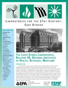 The Louis Stokes Laboratories, Building 50, National Institutes of Health, Bethesda, Maryland: Laboratories for the 21st Century Case Studies