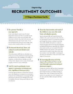 Improving Recruitment Outcomes: 11 Things a Practitioner Can Do