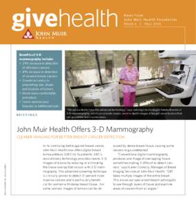 News from John Muir Health Foundation ISSUE 5 |