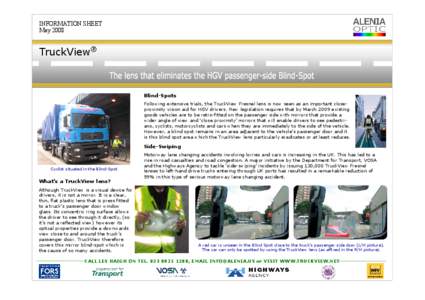 INFORMATION SHEET May 2008 TruckView®  Blind-Spots