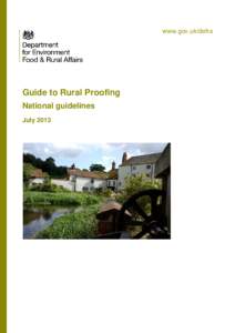 Guide to Rural Proofing National guidelines