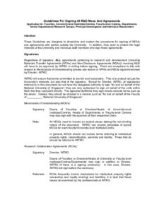 Queenstown /  Singapore / Non-disclosure agreement / Memorandum of understanding / Academia / Higher education / Law / Legal documents / Association of Commonwealth Universities / National University of Singapore