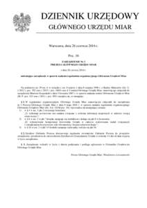 DZIENNIK URZĘDOWY GŁÓWNEGO URZĘDU MIAR Warszawa, dnia 28 czerwca 2016 r. Poz. 16 ZARZĄDZENIE Nr 2 PREZESA GŁÓWNEGO URZĘDU MIAR