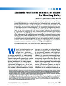 Economic Projections and Rules of Thumb for Monetary Policy