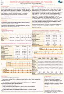REVUE D’UTILISATION DU SILDÉNAFIL EN PÉDIATRIE 1 1  Eve Courbon ; Denis Lebel ; Jean-François Bussières