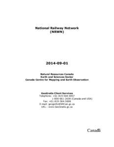 National Railway Network (NRWN[removed]Natural Resources Canada Earth and Sciences Sector