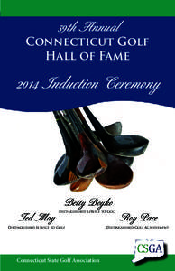 59th Annual  Connecticut Golf Hall of Fame[removed]Induction Ceremony