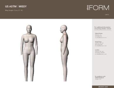 US ASTM MISSY Missy Straight / Curvyv4.1 ] For additional information and pricing details, contact:
