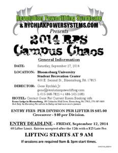 Revolution Powerlifting Syndicate & RYCHLAKPOWERSYSTEMS.COM Presents 2014 RPS