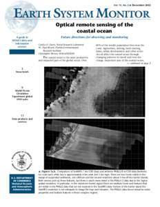 Vol. 13, No. 2 ● December[removed]EARTH SYSTEM MONITOR Optical remote sensing of the coastal ocean A guide to