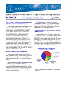 Business / North American Free Trade Agreement / Export / Tariff / International economics / International trade / International relations / Peru–United States Trade Promotion Agreement
