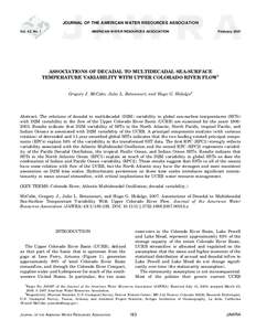 JOURNAL OF THE AMERICAN WATER RESOURCES ASSOCIATION Vol. 43, No. 1 AMERICAN WATER RESOURCES ASSOCIATION  February 2007