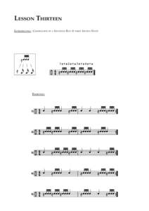   Lesson Thirteen Introducing:Combination of a Sixteenth Rest & three Sixteen Notes  